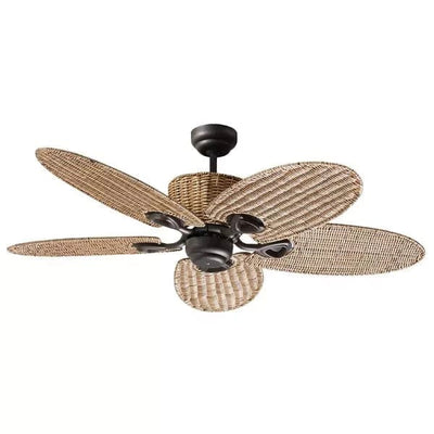52" Wicker AC Ceiling Fan w/ 5 Blade