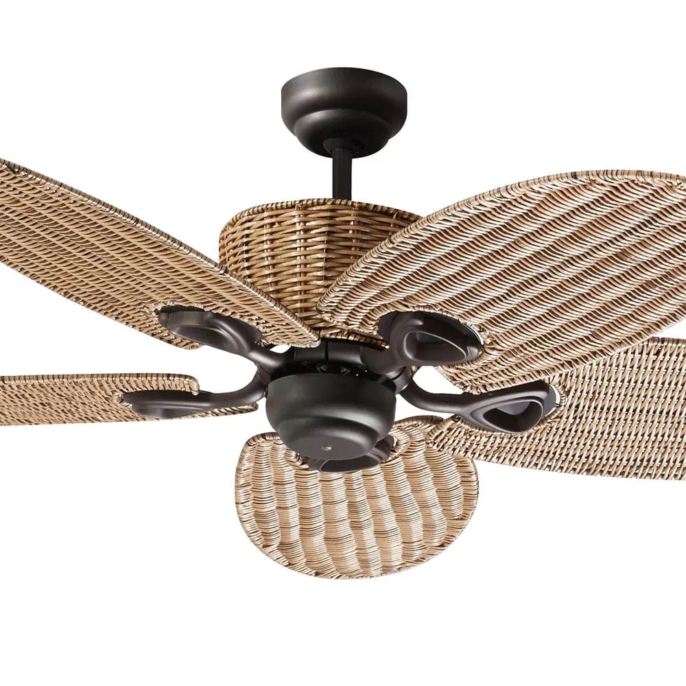 Martec Lighting Ceiling Fans 52" Wicker AC Ceiling Fan w/ 5 Blade Lights-For-You MHF135OB 9312375800835