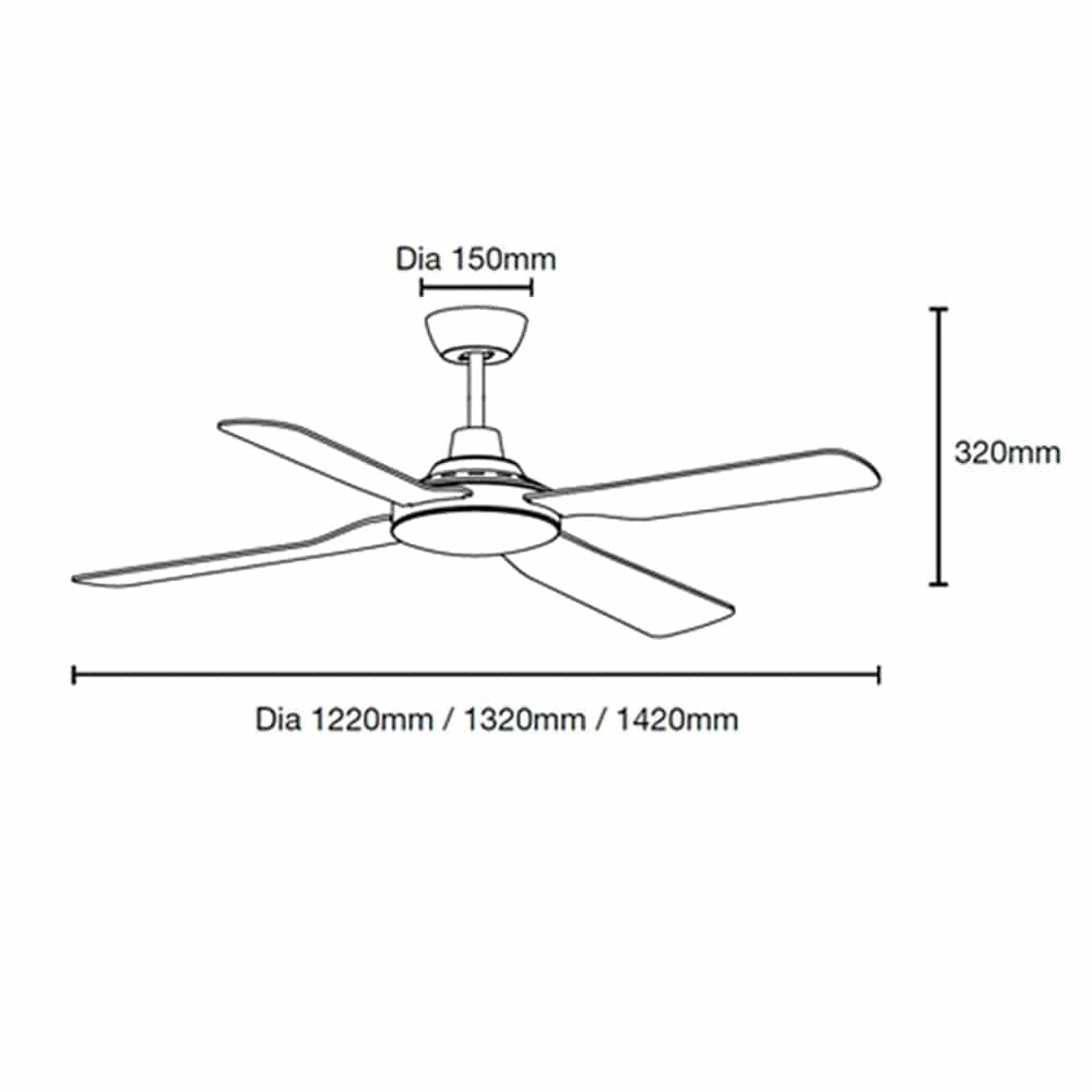 Martec Lighting Ceiling Fans 56" Discovery II AC Ceiling Fan White Lights-For-You MDF144W 9312375905189