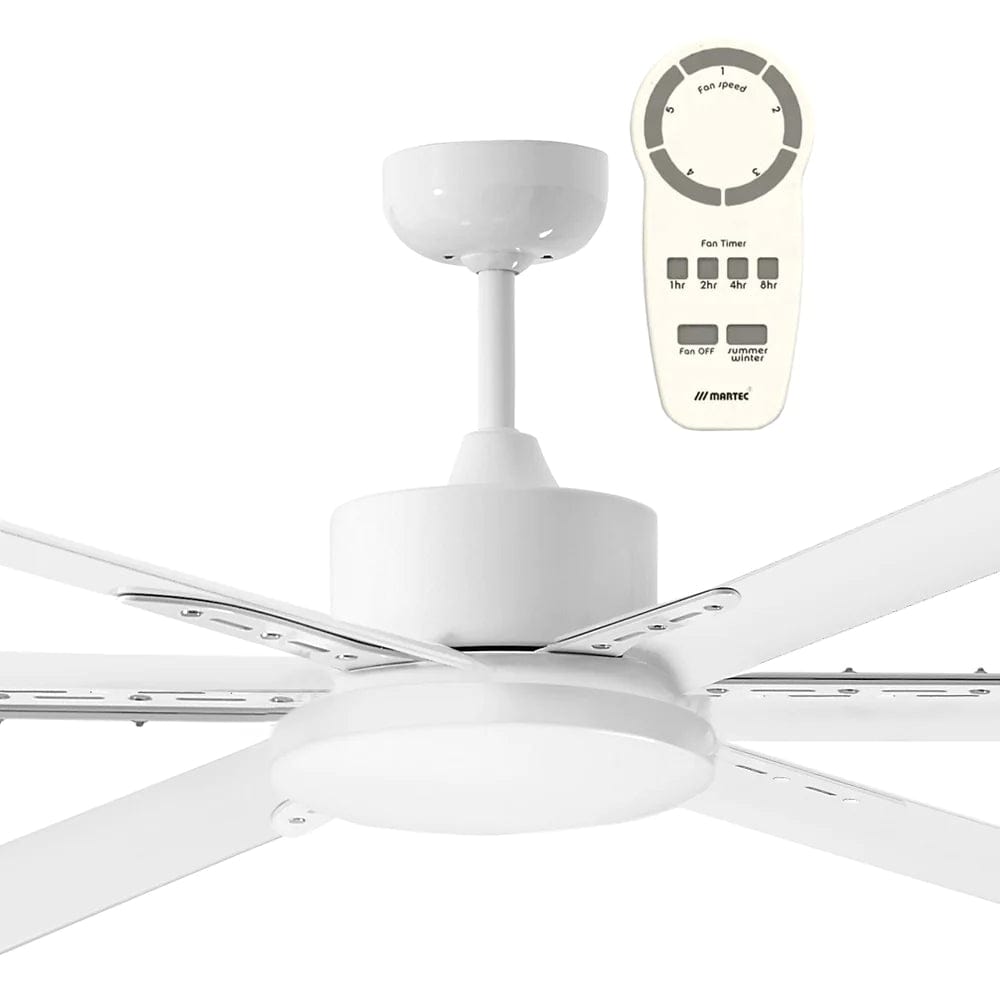 Martec Lighting Ceiling Fans White 72" Albatross DC Ceiling Fan w/ Remote & 6 Blades Available in 3 Colours Lights-For-You MAFMWR + MAF180W