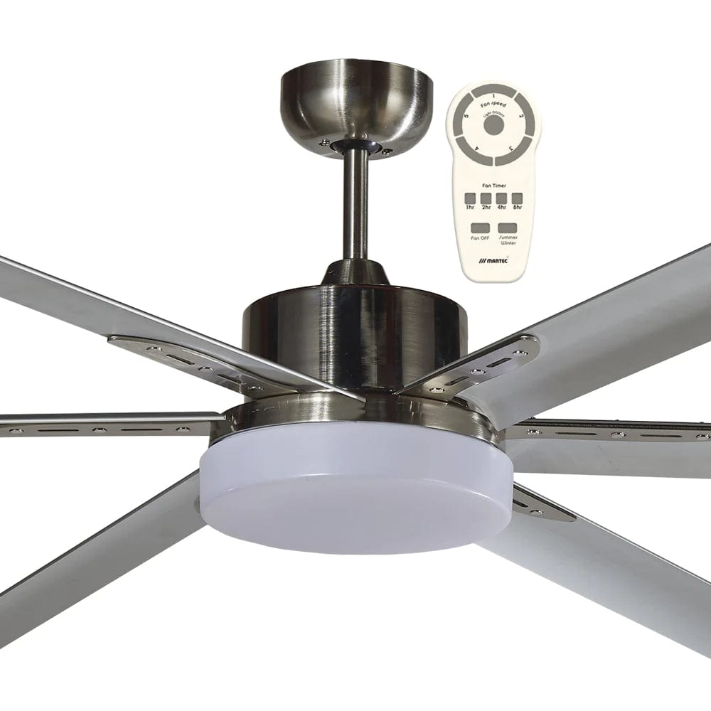 Martec Lighting Ceiling Fans 72" Albatross Large DC Ceiling Fan 6 Blades w/ CCT LED Light Lights-For-You MAFML3BR + MAF180B 9312375903314