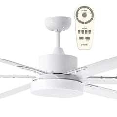 Martec Lighting Ceiling Fans 72" Albatross Large DC Ceiling Fan 6 Blades w/ CCT LED Light Lights-For-You MAFML3WR + MAF180W 9312375903307