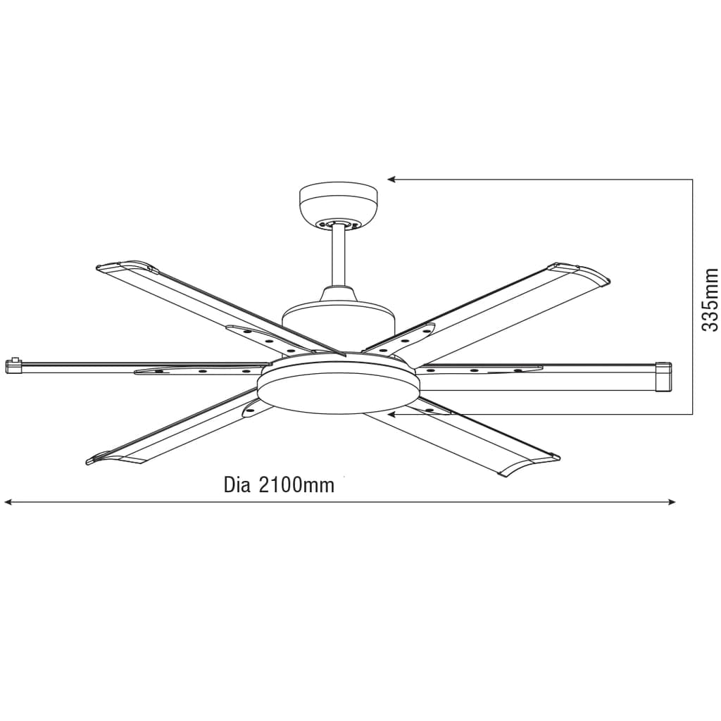 Martec Lighting Ceiling Fans 84" (2100mm) Albatross Extra Large DC Ceiling Fan Lights-For-You