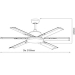 Martec Lighting Ceiling Fans 84" (2100mm) Albatross Extra Large DC Ceiling Fan Lights-For-You