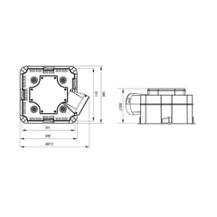 Martec Lighting Exhaust Fans 300m³/h Forme 4 LED 3 in1 Tricolour Bathroom Lights-For-You MBHF4LW 9312375507048