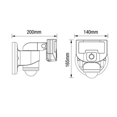 Martec Lighting Flood Lights Sentinel LED Flood Light Lights-For-You MLXSP524WS 9312375508472