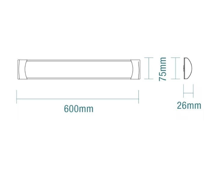 Martec Lighting LED Battens Blade LED Surface Mounted Light Lights-For-You MLBF60345W 9312375504221