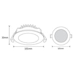 Martec Lighting LED Downlights 90mm LED Downlight 10w White Lights-For-You TLUD34510WD 9312375505297