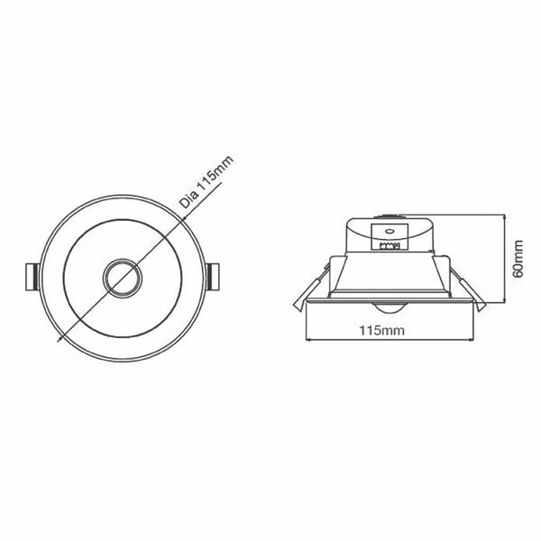 Martec Lighting LED Downlights 90mm Zone LED Downlight 9w Lights-For-You TLZD3459WDS 9312375505556