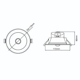 Martec Lighting LED Downlights 90mm Zone LED Downlight 9w Lights-For-You TLZD3459WDS 9312375505556