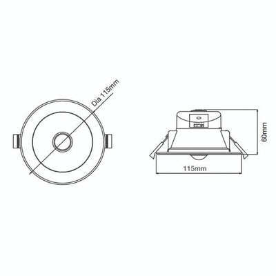 Martec Lighting LED Downlights 90mm Zone LED Downlight 9w Lights-For-You TLZD3459WDS 9312375505556