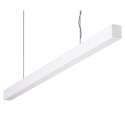 Domus Maxi 40 1.2m Long Pendant White Dimmable 3k Flat Diffuser