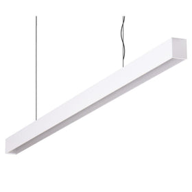 Domus Maxi 40 1.2m Long Pendant White Dimmable 3k Flat Diffuser