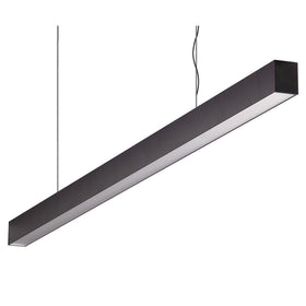 Domus Maxi 40 1.7m Long Pendant Black Dimmable 3k Flat Diffuser