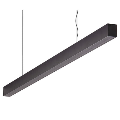 Domus Maxi 40 1.7m Long Pendant Black Dimmable 3k Flat Diffuser