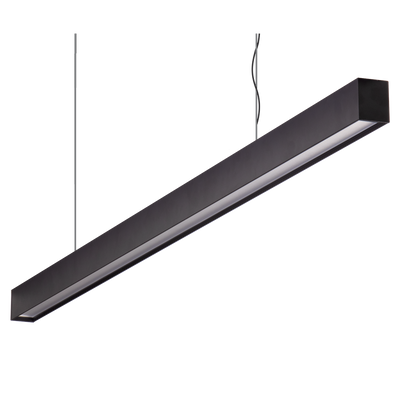 Domus Maxi 40 1.7m Long Pendant Black Dimmable 3k Low Diffuser
