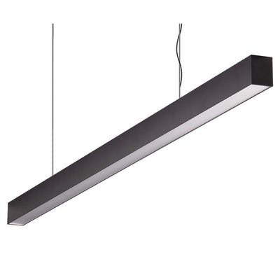 Domus Maxi 40 2.4m Long Pendant Black Dimmable 4k Flat Diffuser