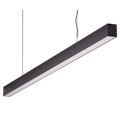 Domus Maxi 40 2.4m Long Pendant Black Dimmable 4k Flat Diffuser