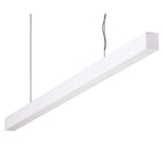 Domus Maxi 40 2.4m Long Pendant White Dimmable 3k Flat Diffuser