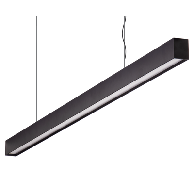 Domus Maxi 40 2.4m Long Pendant Black Dimmable Low Diffuser