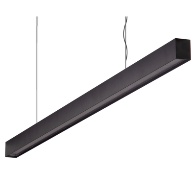 Domus Maxi 40 2.4m Long Pendant Black Dimmable Low Diffuser