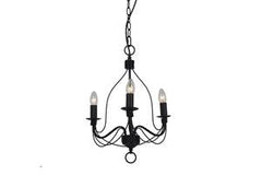 MDA Indoor Pendants 3 / Black / E14 Candice Candelabra Pendant Light with beautiful design by MDA Lights-For-You D02191/P3BLK