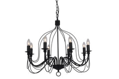 MDA Indoor Pendants Candice Candelabra Pendant Light with beautiful design by MDA Lights-For-You D02191/P8BLK PDT2817BKM7