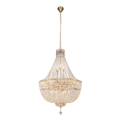Classique Basket Chandelier 5Lt/6Lt/18Lt/27Lt in Chrome or Satin Brass