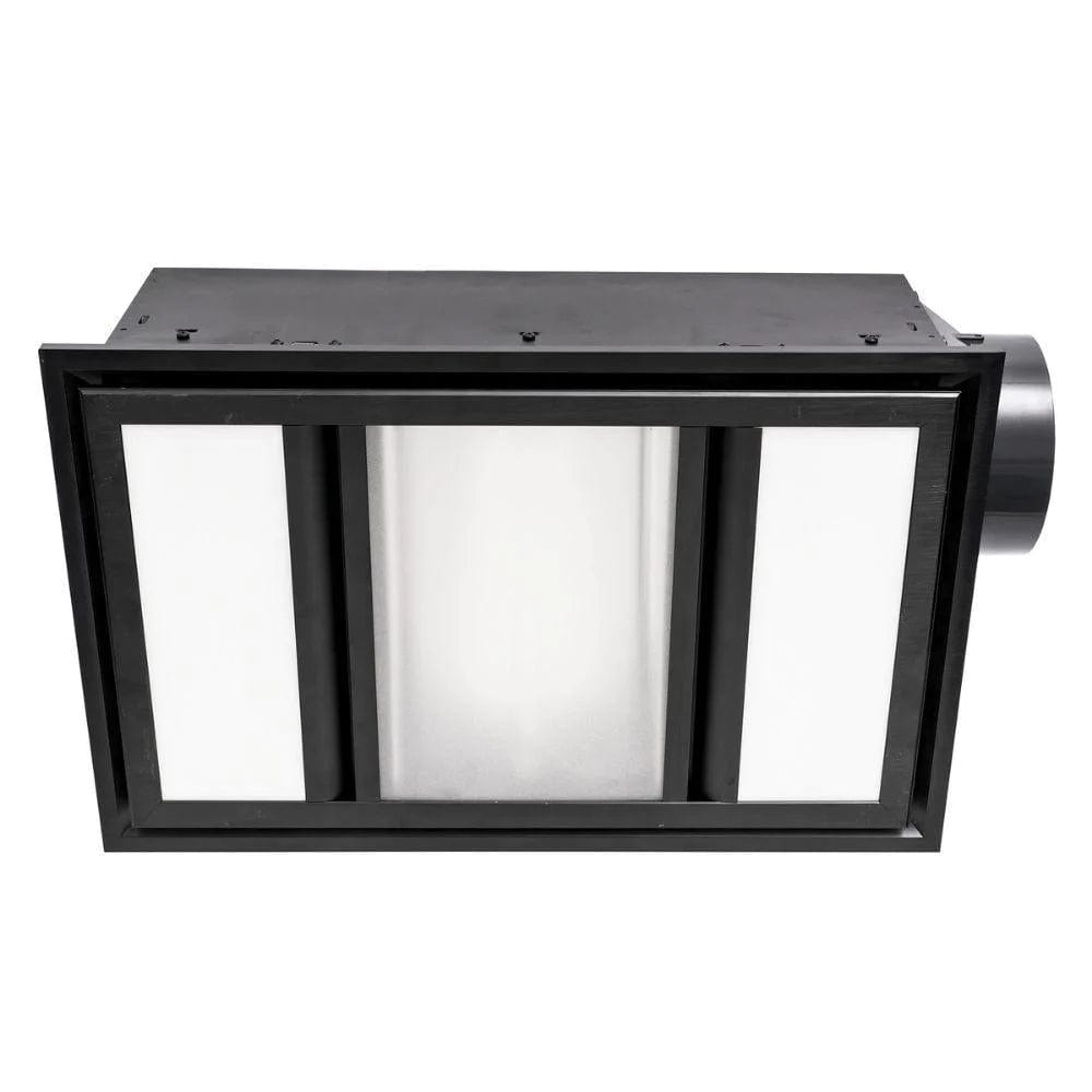 Mercator Lighting Bathroom Heater Black Domino 500m³/h Airflow 3-in-1 Bathroom Heater CCT LED Light in Black, Silver or White Lights-For-You BH152ESWBK