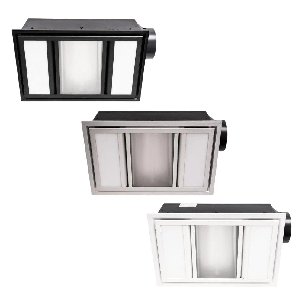 Mercator Lighting Bathroom Heater Domino 500m³/h Airflow 3-in-1 Bathroom Heater CCT LED Light in Black, Silver or White Lights-For-You