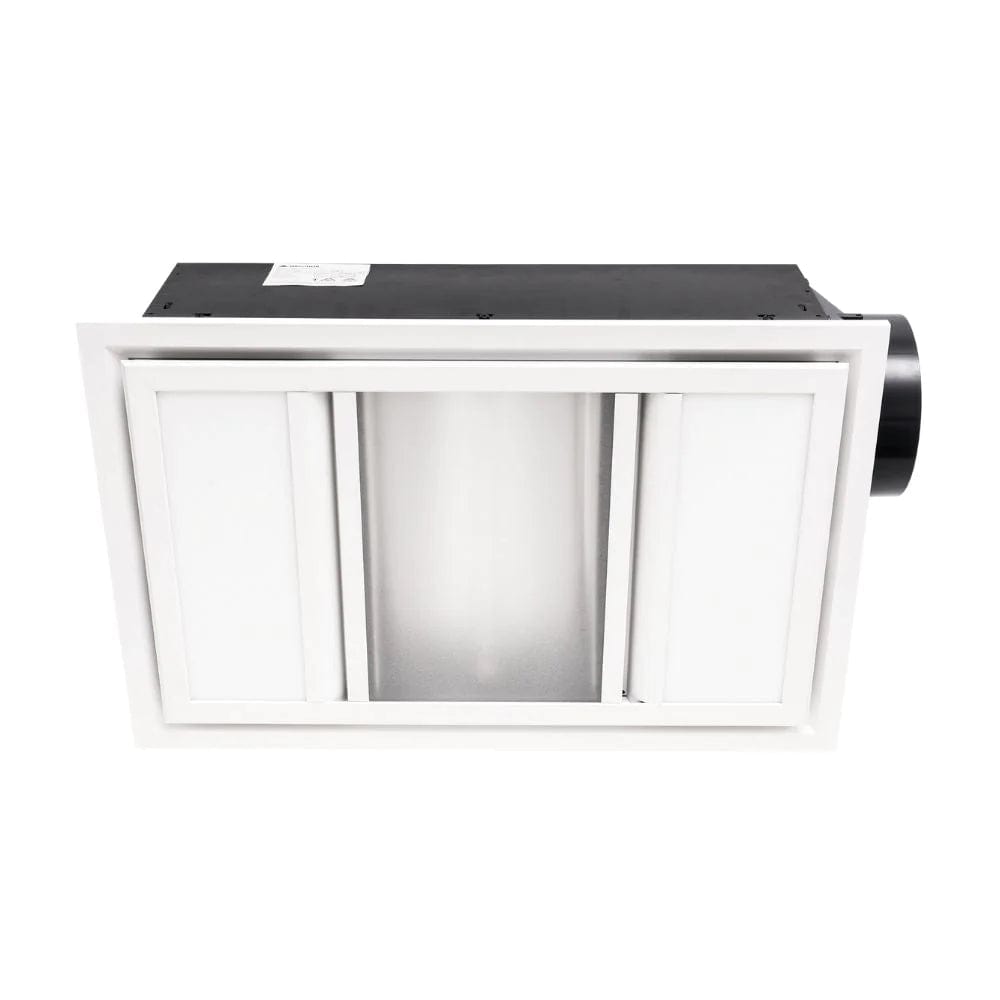 Mercator Lighting Bathroom Heater White Domino 500m³/h Airflow 3-in-1 Bathroom Heater CCT LED Light in Black, Silver or White Lights-For-You BH152ESWWH