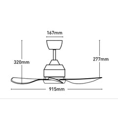 Mercator Lighting Ceiling Fans 36' Jota Mini DC Ceiling Fan Lights-For-You FC2110093WH