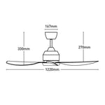 Mercator Lighting Ceiling Fans 48' Jota S DC Ceiling Fan Lights-For-You FC2110123WH