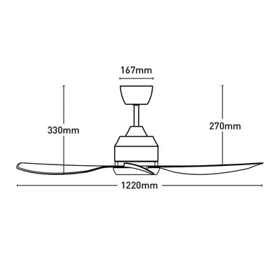Mercator Lighting Ceiling Fans 48' Jota S DC Ceiling Fan Lights-For-You FC2110123WH