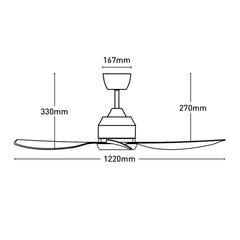 Mercator Lighting Ceiling Fans 48' Jota S DC Ceiling Fan Lights-For-You FC2110123WH