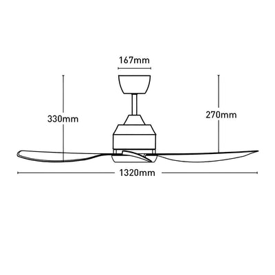 Mercator Lighting Ceiling Fans 52' Jota 4B DC Ceiling Fan Lights-For-You FC2110134WH