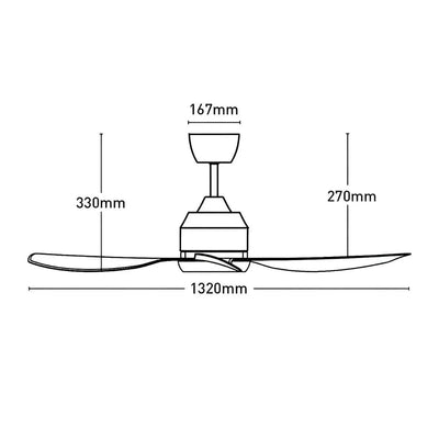 Mercator Lighting Ceiling Fans 52' Jota DC Ceiling Fan Lights-For-You FC2110133WH