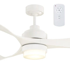 Mercator Lighting Ceiling Fans White Eagle 56" DC Ceiling Fan 3 Blade LED Light And Remote Lights-For-You 208020