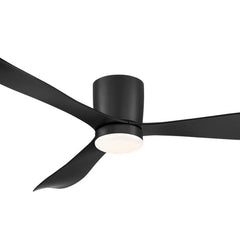 Mercator Lighting Ceiling Fans Black Instinct 54" Low Profile DC Ceiling Fan With LED Light And Remote Lights-For-You