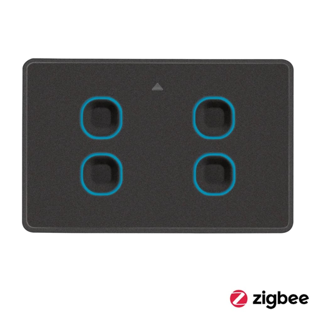 Mercator Lighting Electrical Switches Smart Touch Switches (Zigbee) Lights-For-You SSW04GMBK