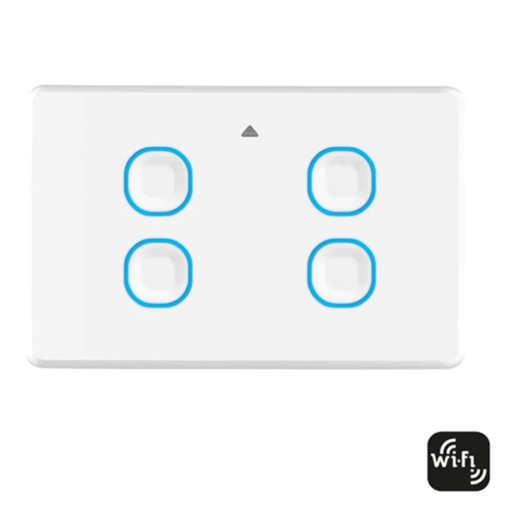 Mercator Lighting Electrical Switches Touch Switches (Wi-fi) 1/2/3/4 gang in White Lights-For-You SSW01G-WIFI 9312699204333