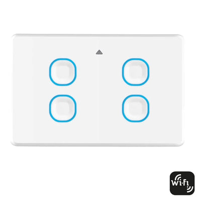 Mercator Lighting Electrical Switches Touch Switches (Wi-fi) 1/2/3/4 gang in White Lights-For-You SSW01G-WIFI 9312699204333