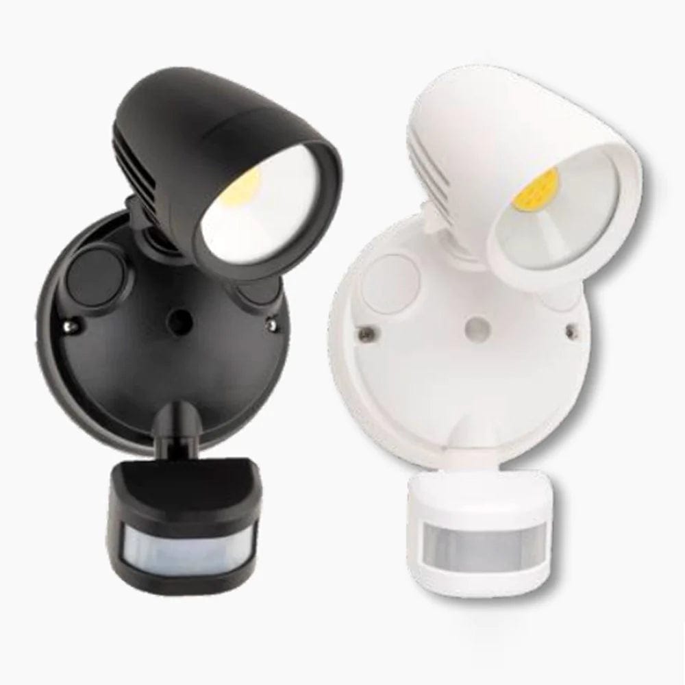 Mercator Lighting Flood Lights Cicero LED Floodlights with PIR Sensor CCT 1Lt in  Black and white Lights-For-You