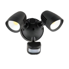 Mercator Lighting Floodlights Black Cicero LED Floodlights With PIR Sensor CCT 2Lt Lights-For-You MXD6722BLK