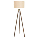 Mercator Lighting Floor Lamps Traditional Timber Floor Lamp With Brass Highlights Lights-For-You A34121 9312699143601
