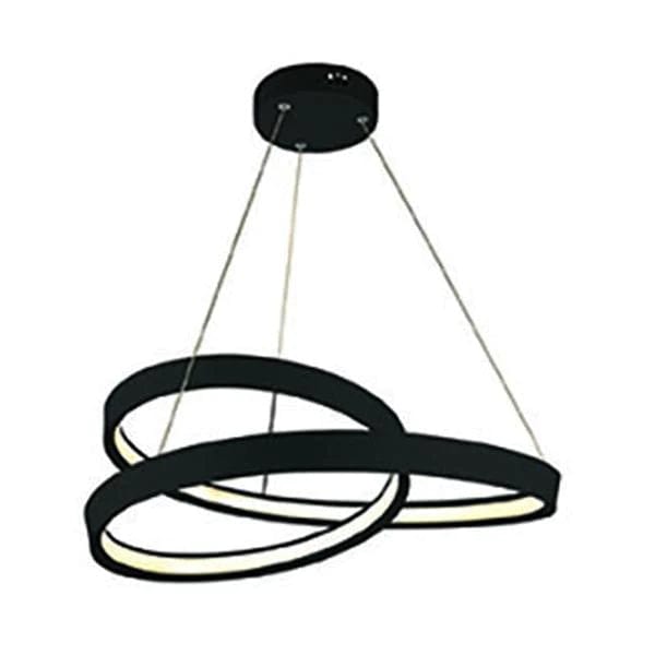 Mercator Lighting Indoor Pendants LED Double Ring Pendant Light 35w/45w Lights-For-You ML7437BLK 9312699145292