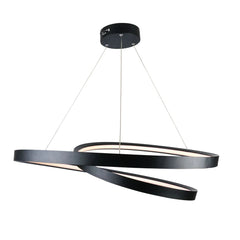 Mercator Lighting Indoor Pendants LED Double Ring Pendant Light 35w/45w Lights-For-You ML7450BLK 9312699145308