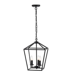 Mercator Lighting Indoor Pendants York 3Lt LED Pendant Lantern-Style Lights-For-You MG7033BLK 9312699146671