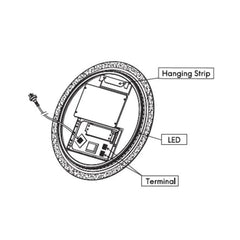 Mercator Lighting Interior Wall Lights Romu Round LED Mirror Silver 2CCT - PBM003 Lights-For-You PBM003