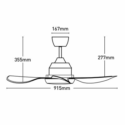 Mercator Lighting Lighting 36' Jota Mini DC Ceiling Fan Lights-For-You FC2118093WH